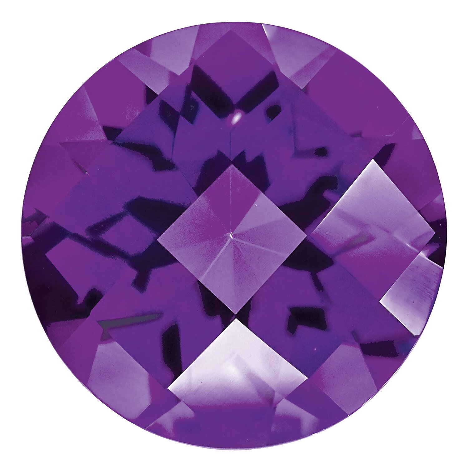 Amethyst 6mm Round Checkerboard AAA Quality Gemstone AM-0600-RDX-AAA, MPN: AM-0600-RDX-AAA,