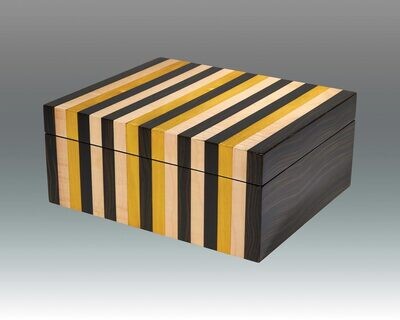 Tizo Multi Striped Style Jewelry Box, MPN: FS771STBX,