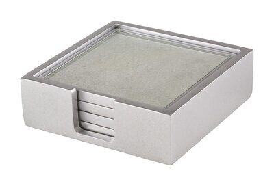 Tizo Silver Leaf Coasters Set of Four, MPN: CT625SLCO,