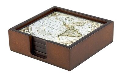 Tizo World Map Set of Four Coasters, MPN: CT547MACO,