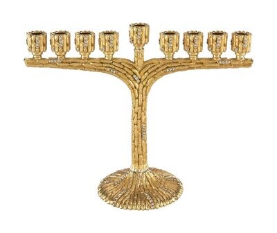 Tizo Menorah Bamboo Style Gold, MPN: RS351GLCS,