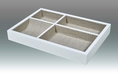 Tizo Valet Tray White with Four Sections, MPN: WM125WHTY,