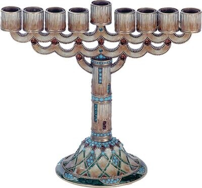 Tizo Menorah Enamel Multi-color Life is Good, MPN: RS336CS,