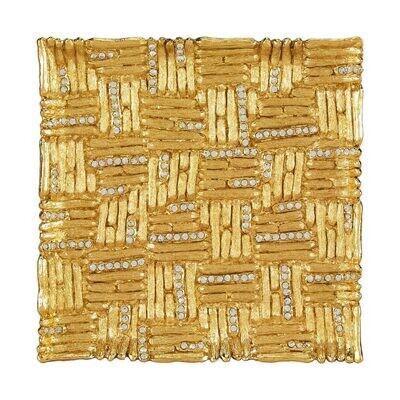 Tizo Antique Modern Coaster Square Gold, MPN: RS408GLCO,