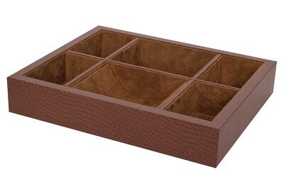 Tizo Faux Leather Camel Valet Desk Tray Sectional, MPN: SU775CATY,