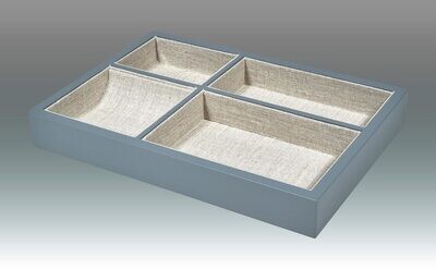 Tizo Valet Tray Grey with Four Sections, MPN: WM125GYTY,