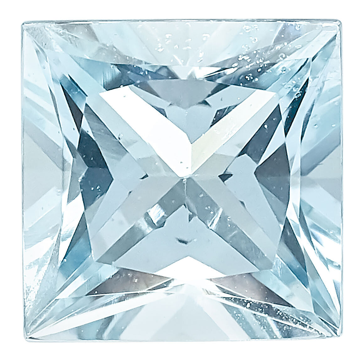 Aquamarine 4mm Princess A Quality Gemstone AQ-0400-SQP-A, MPN: AQ-0400-SQP-A,