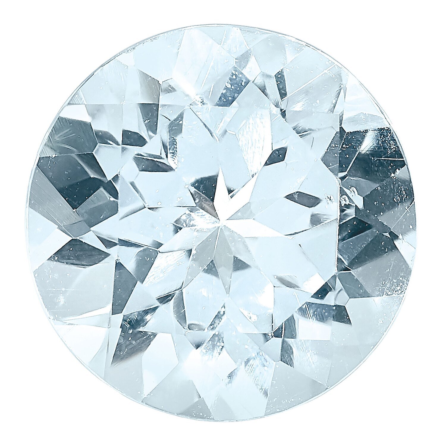Aquamarine 6mm Round A Quality Gemstone AQ-0600-RDF-A, MPN: AQ-0600-RDF-A,