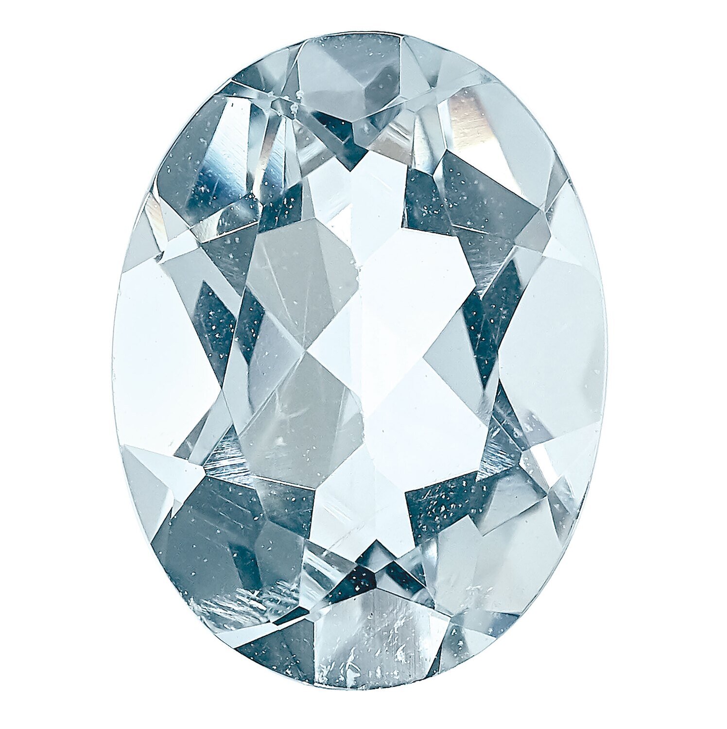 Aquamarine 8X6mm Oval A Quality Gemstone AQ-0806-OVF-A, MPN: AQ-0806-OVF-A,