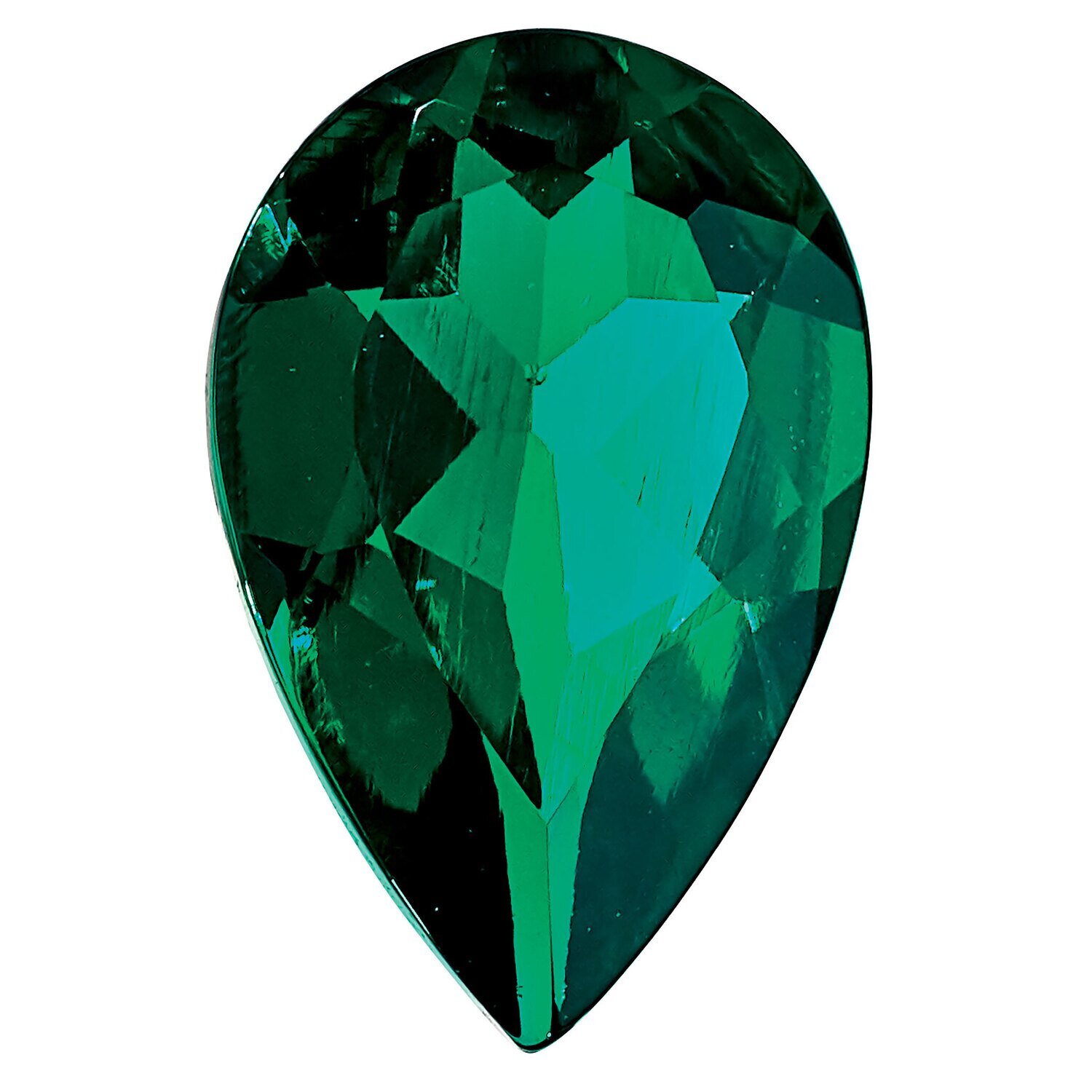 Created Emerald 6X4mm Pear Gemstone CE-0604-PSF