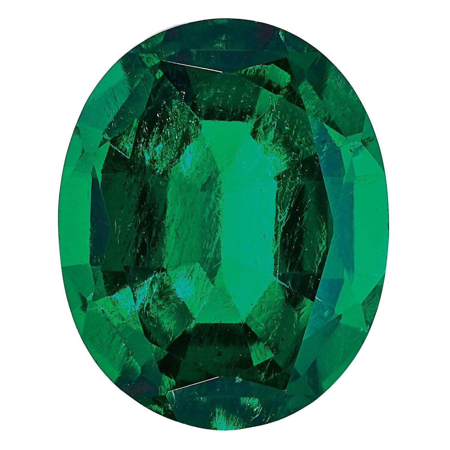 Created Emerald 7X5mm Oval Gemstone CE-0705-OVF