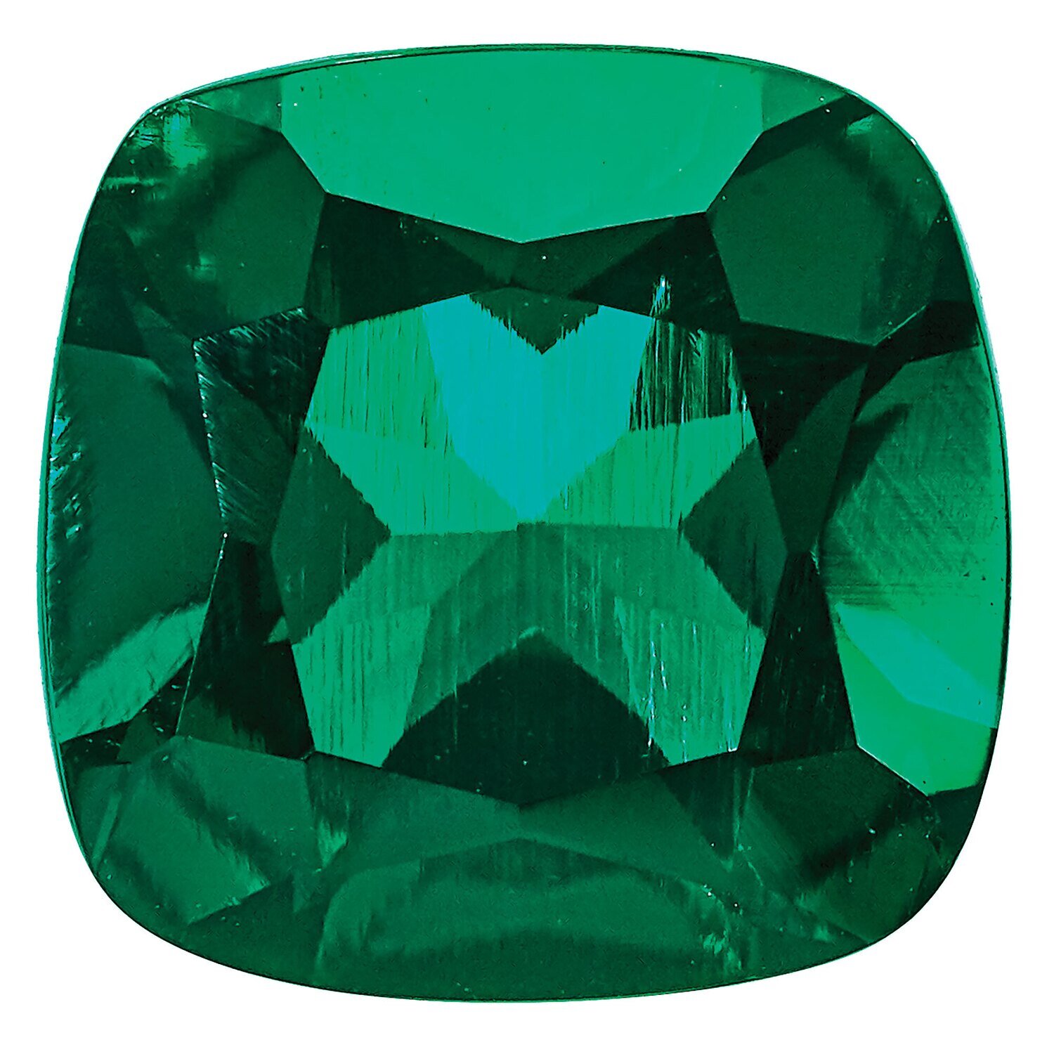 Created Emerald 8mm Square Cush Gemstone CE-0800-CUF