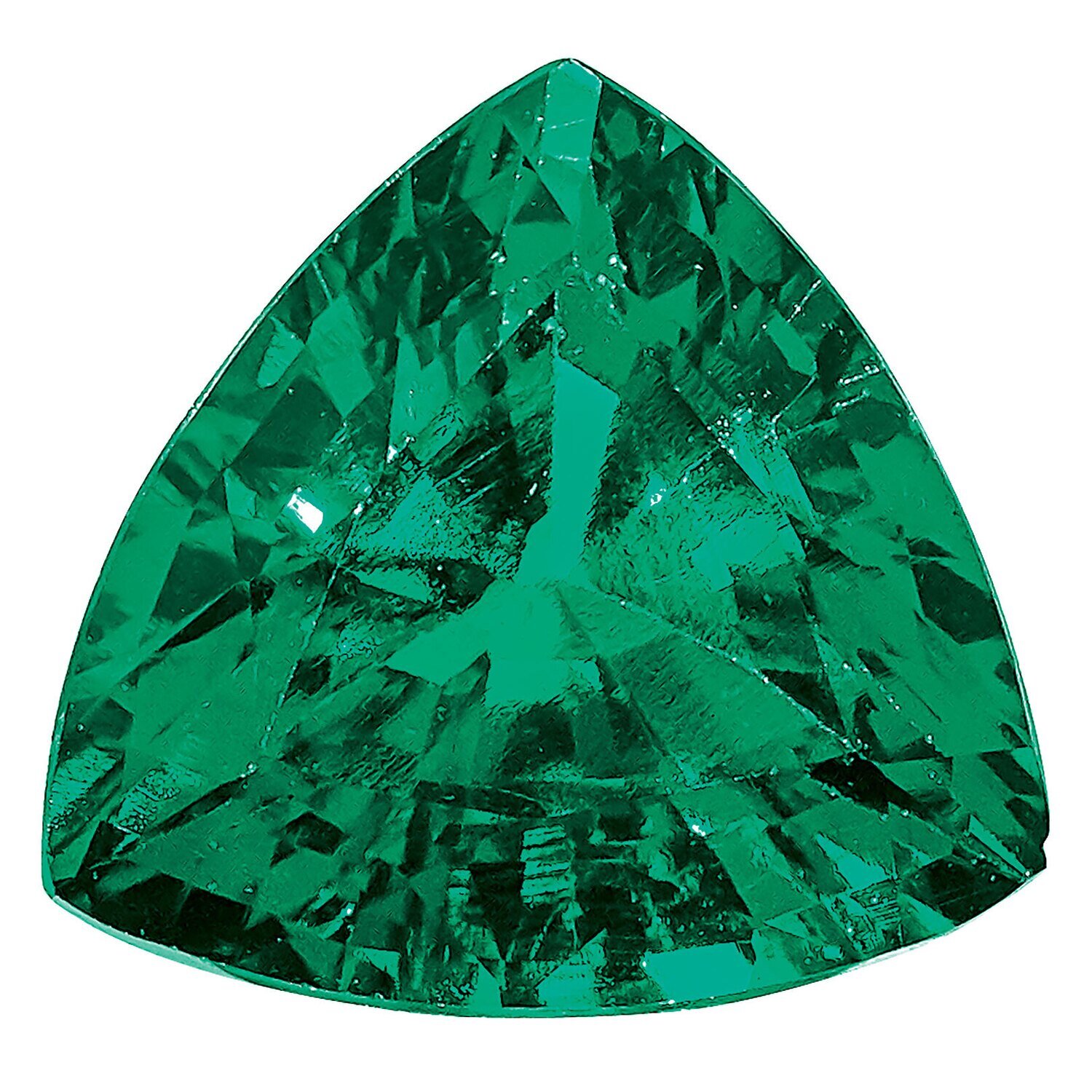 Created Emerald 6mm Trillion Gemstone CE-0600-TRF, MPN: CE-0600-TRF,