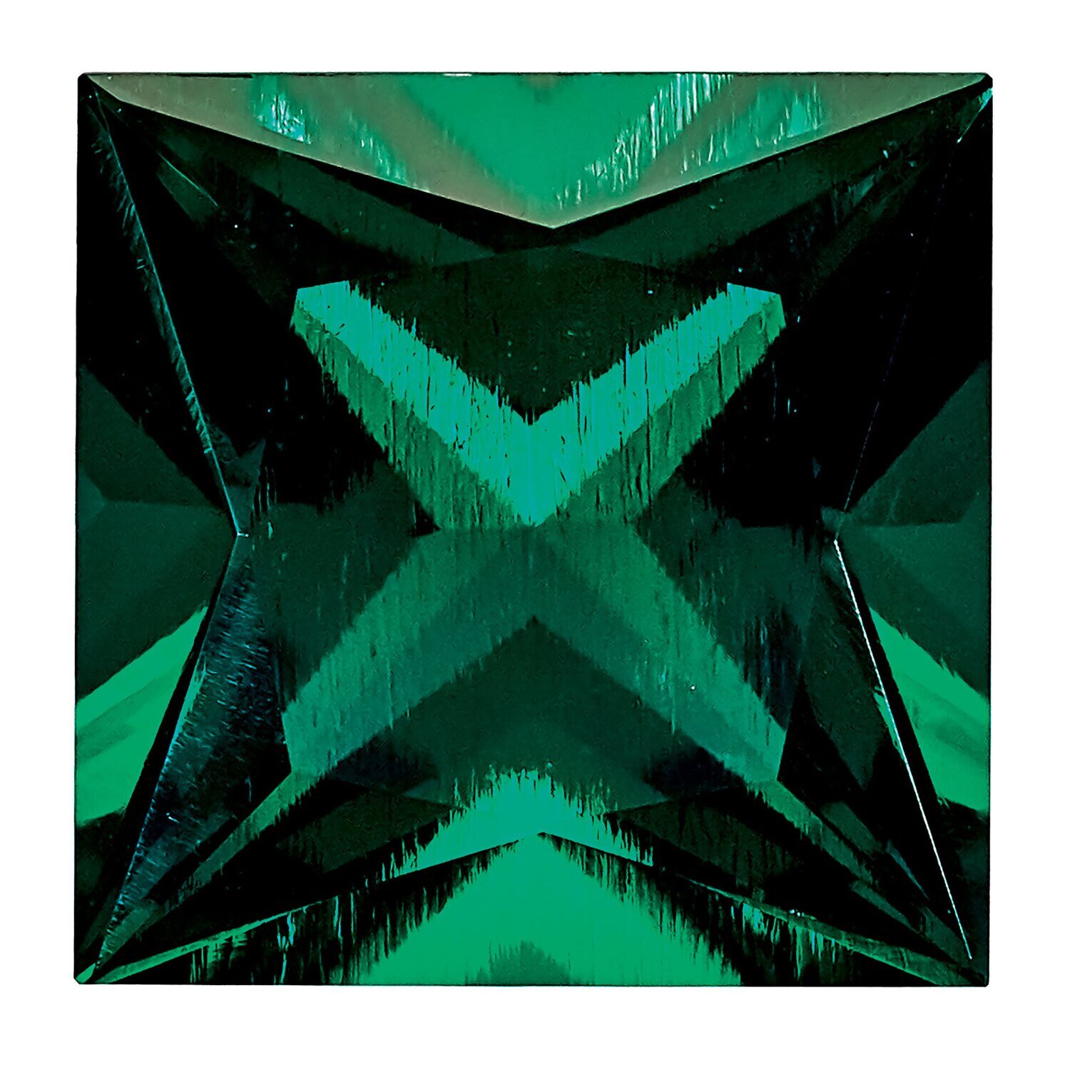 Created Emerald 6mm Princess Gemstone CE-0600-SQP, MPN: CE-0600-SQP,
