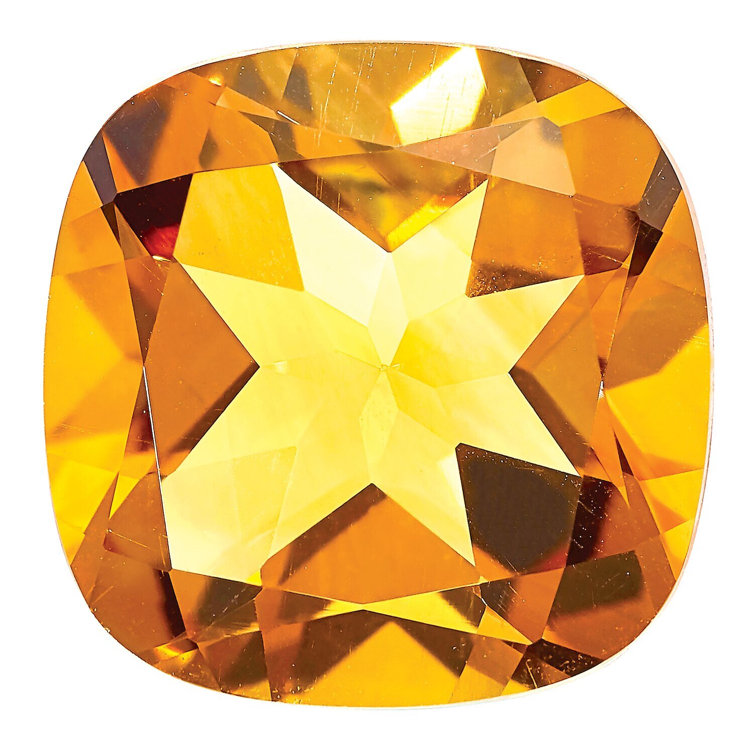 Citrine 9mm Square Cushion AA Quality Gemstone CI-0900-CUF-AA, MPN: CI-0900-CUF-AA,