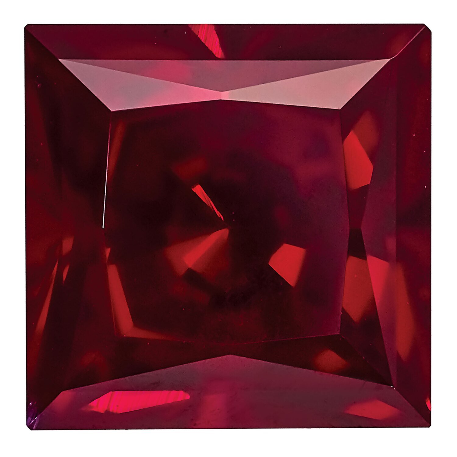 Created Ruby 7mm Princess Gemstone CR-0700-SQP, MPN: CR-0700-SQP,