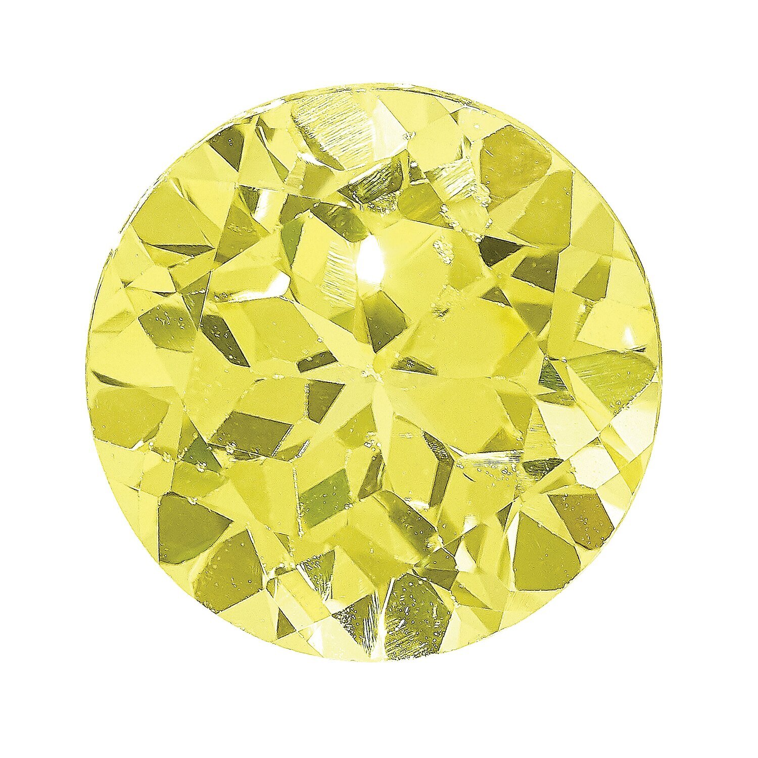 Created Sapphire Yellow 2.5mm Round Gemstone CS-0250-RDF-YE