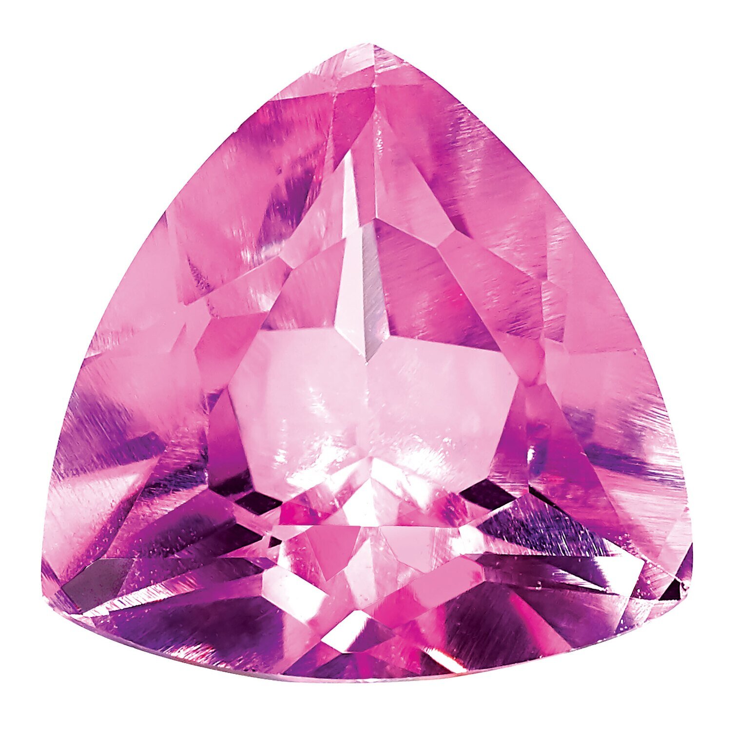 Created Sapphire Pink 6mm Trillion Gemstone CS-0600-TRF-PK, MPN: CS-0600-TRF-PK, 883957999029