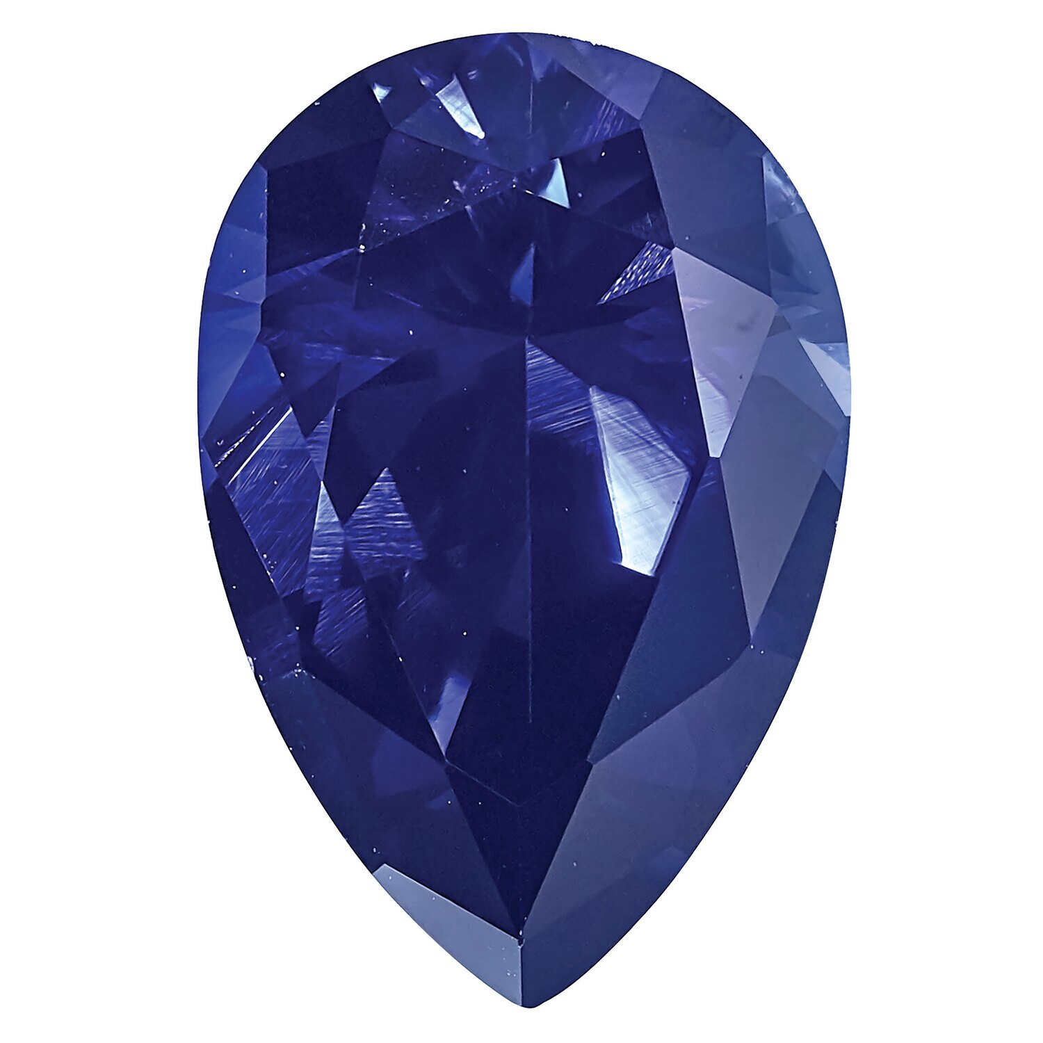 Created Sapphire Blue 6X4mm Pear Gemstone CS-0604-PSF-BL