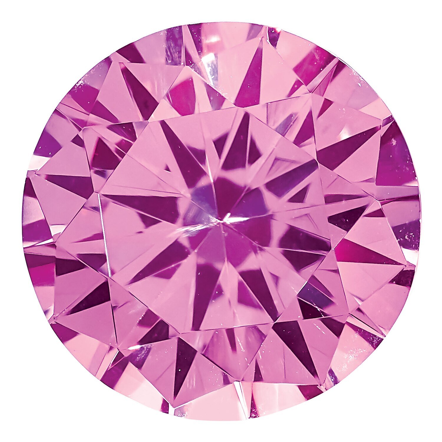Created Sapphire Pink 7.5mm Round Gemstone CS-0750-RDF-PK, MPN: CS-0750-RDF-PK, 883957999340