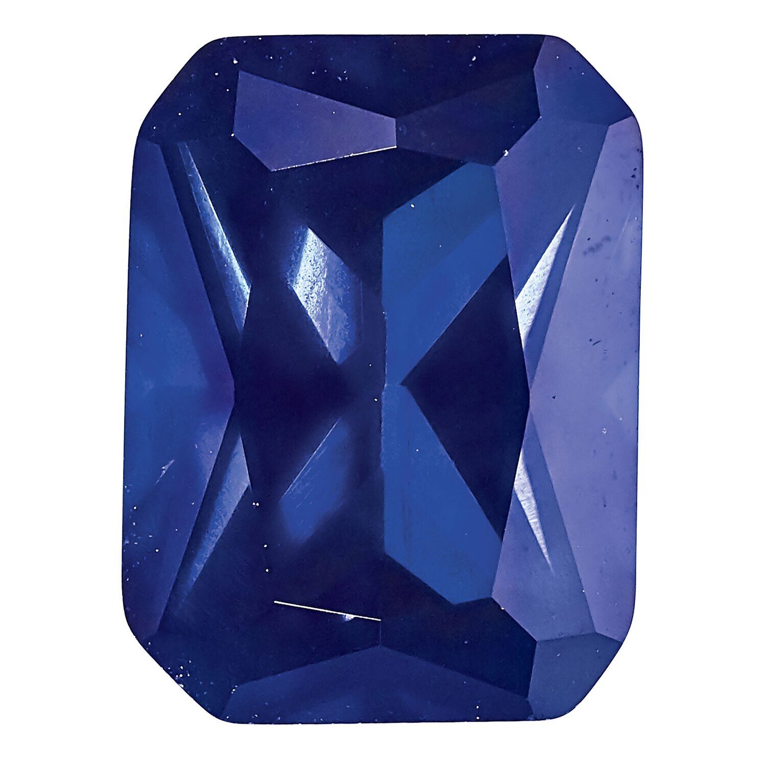 Created Sapphire Blue 8X6mm Radiant Cut Gemstone CS-0806-OCR-BL