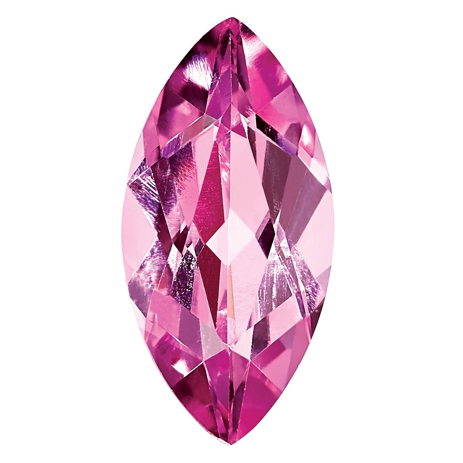 Created Sapphire Pink 10X5mm Marquise Gemstone CS-1005-MQF-PK