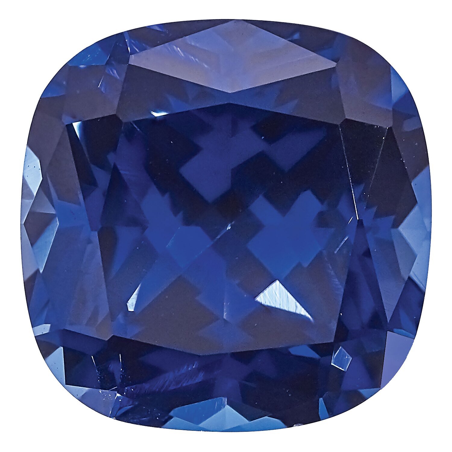 Created Sapphire Blue 6mm Square Cush Gemstone CS-0600-CUF-BL, MPN: CS-0600-CUF-BL, 883957998879