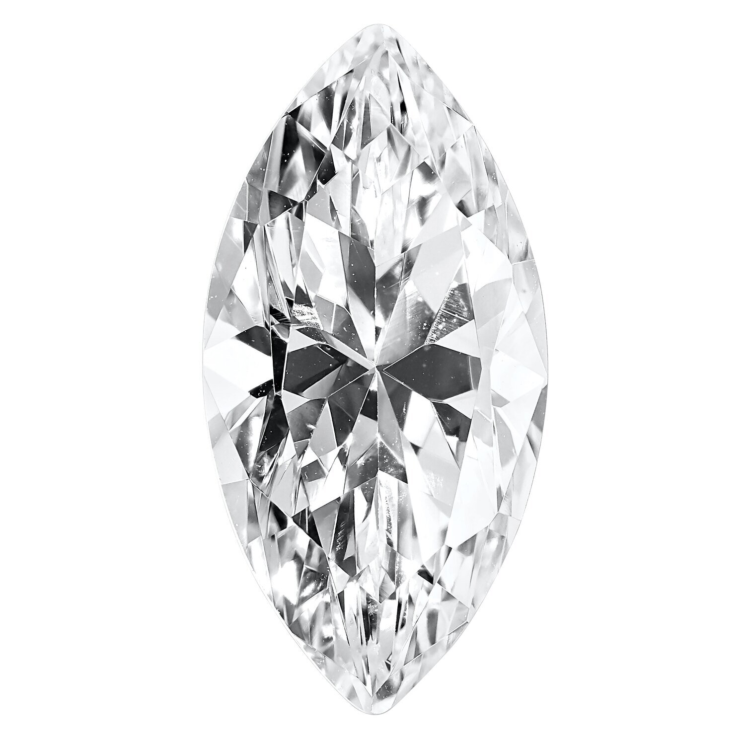 Cubic Zirconia White 11X5.5mm Marquise A Quality Gemstone CZ-11055-MQF-WH-A, MPN: CZ-11055-MQF-WH-A,