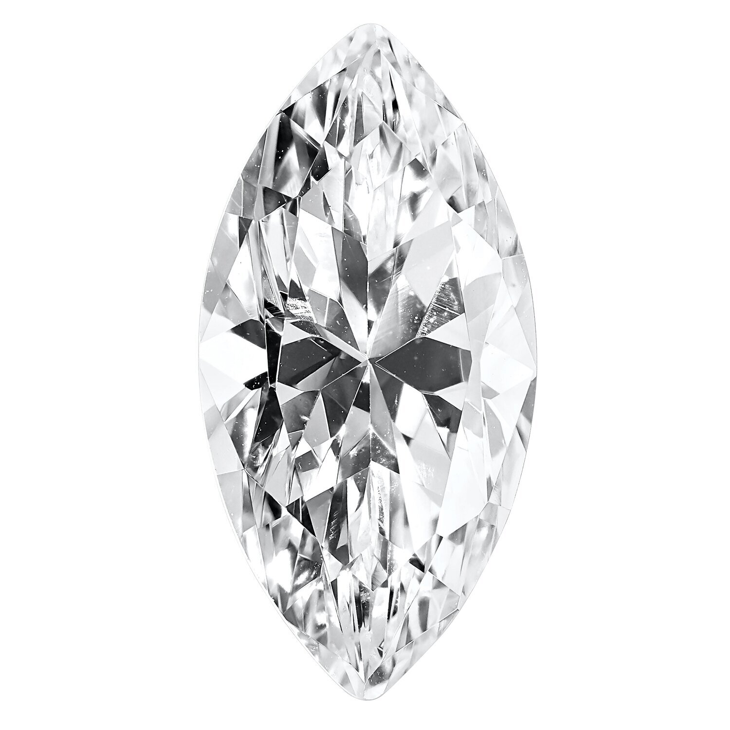 Cubic Zirconia White 12X6mm Marquise A Quality Gemstone CZ-1206-MQF-WH-A