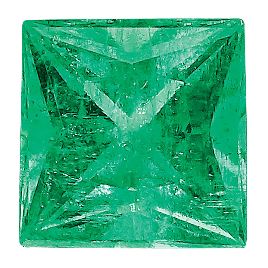 Emerald 3mm Square Princess Cut A Quality Gemstone EM-0300-SQP-A, MPN: EM-0300-SQP-A,