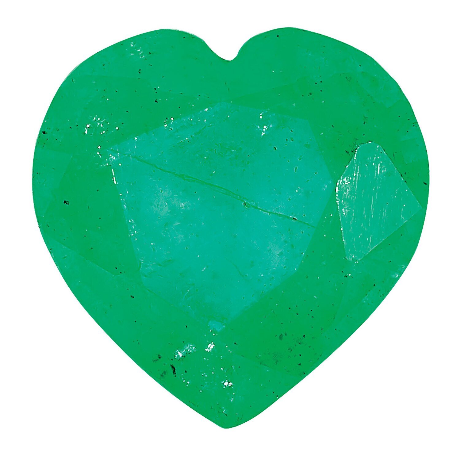 Emerald 4mm Heart Faceted C Quality Gemstone EM-0400-HTF-C, MPN: EM-0400-HTF-C,