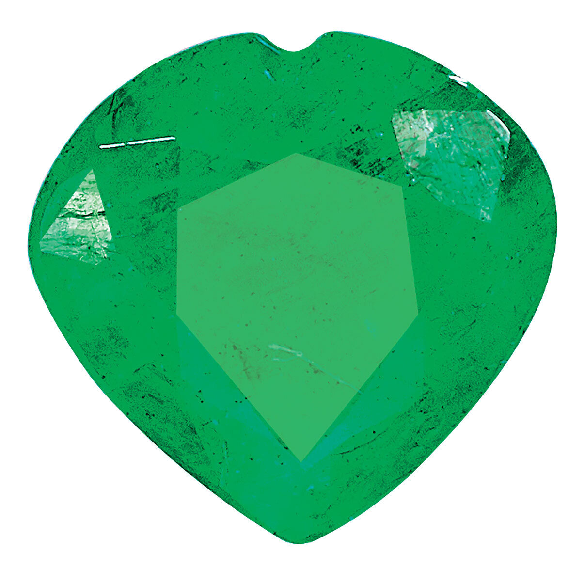 Emerald 3mm Heart A Quality Gemstone EM-0300-HTF-A, MPN: EM-0300-HTF-A,