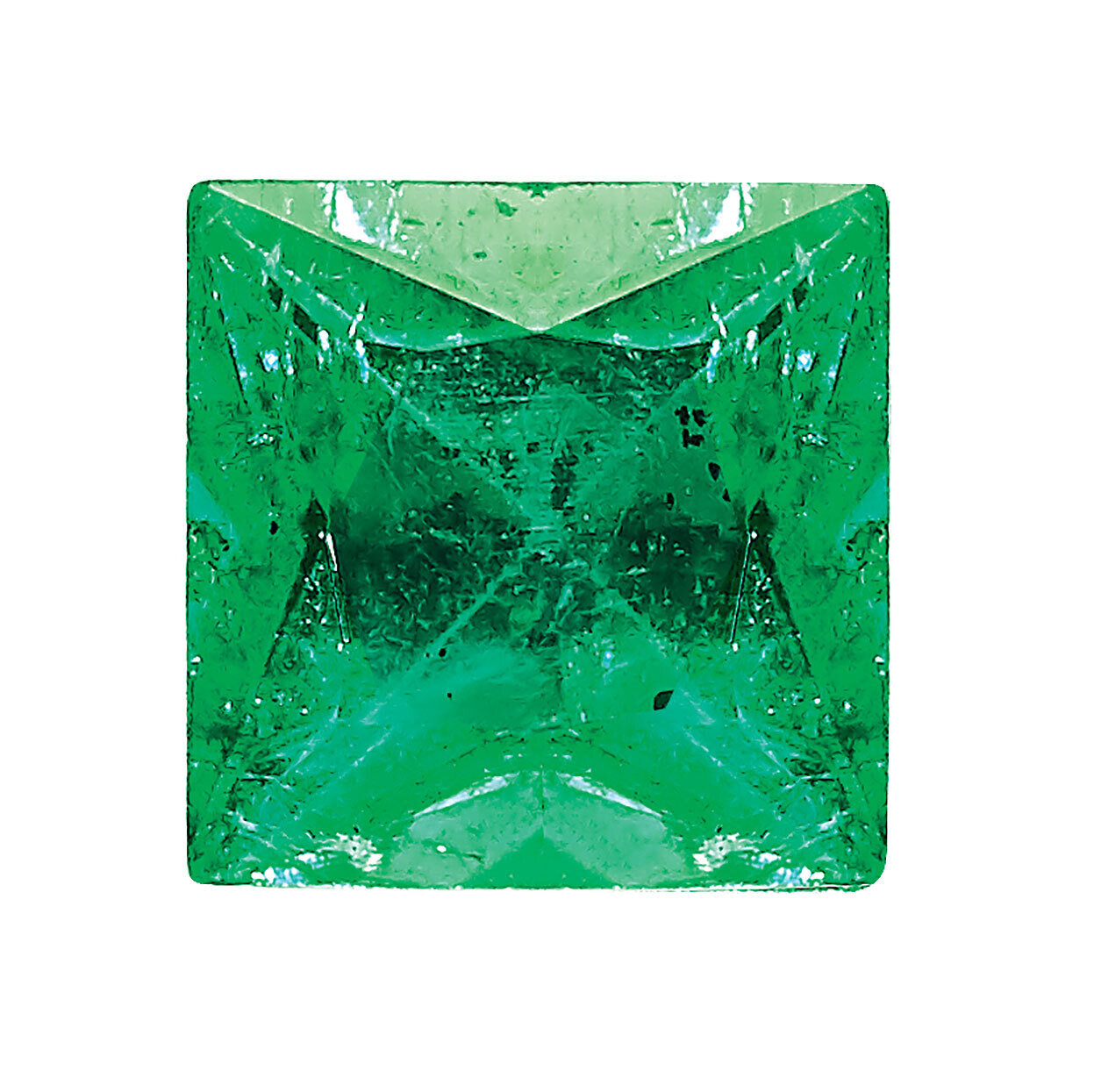 Emerald 4mm Square Princess Cut A Quality Gemstone EM-0400-SQP-A