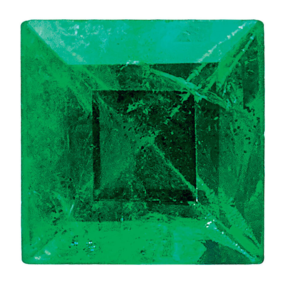 Emerald 2.25mm Square Step Cut AA Quality Gemstone EM-0225-SQS-AA, MPN: EM-0225-SQS-AA,