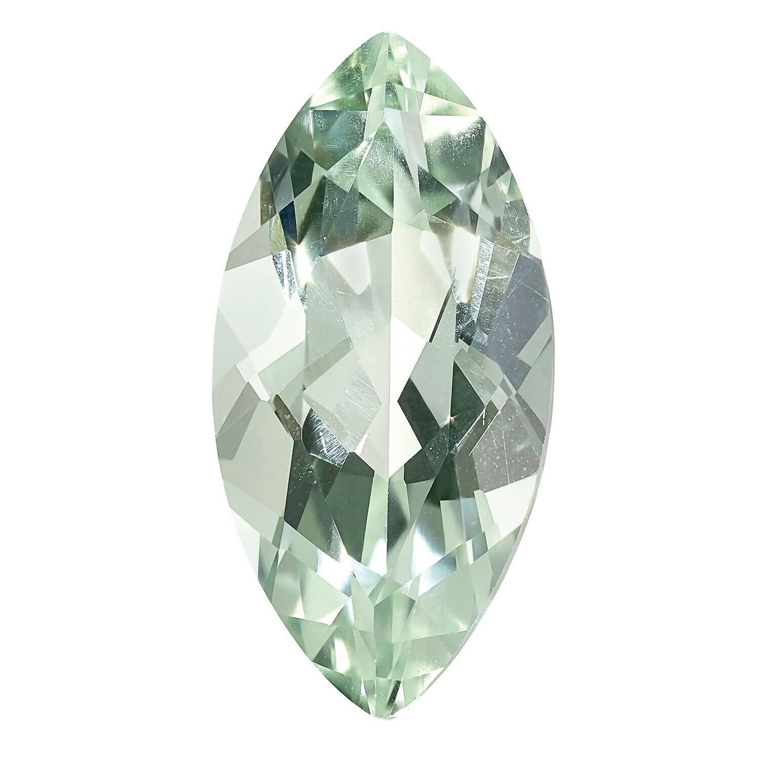 Green Quartz 7X3.5mm Marquise AA Quality Gemstone GQ-07035-MQF-AA, MPN: GQ-07035-MQF-AA,