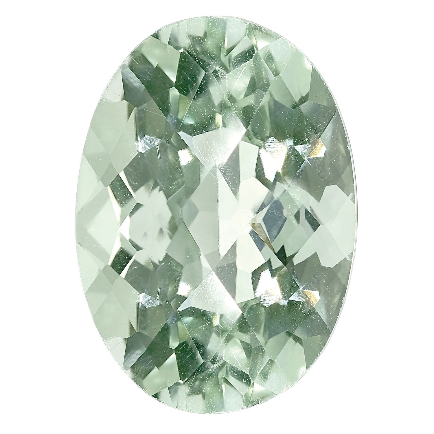 Green Quartz 7X5mm Oval Checkerboard AA Quality Gemstone GQ-0705-OVX-AA, MPN: GQ-0705-OVX-AA,