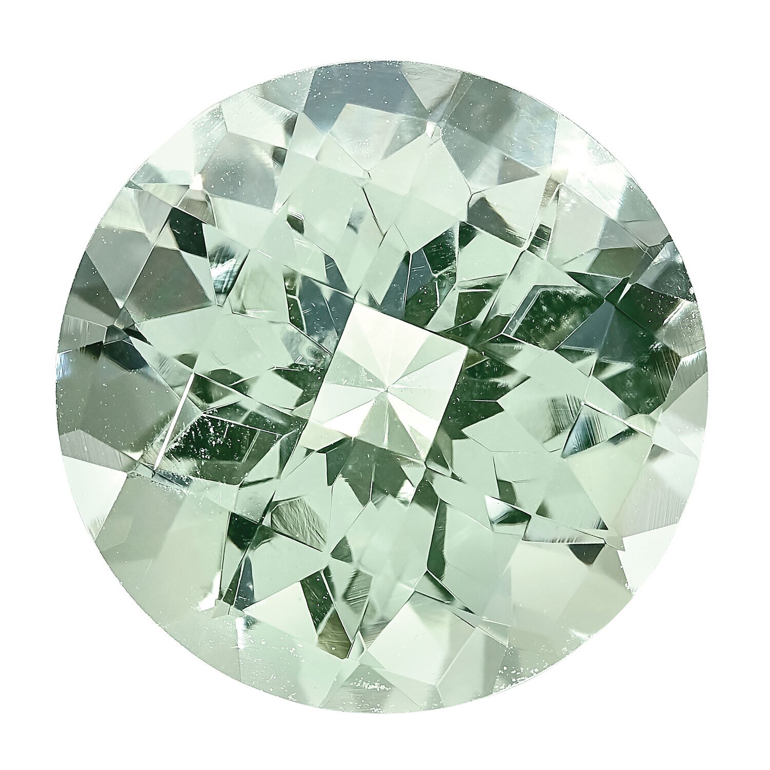 Green Quartz 9mm Round Checkerboard AA Quality Gemstone GQ-0900-RDX-AA, MPN: GQ-0900-RDX-AA,