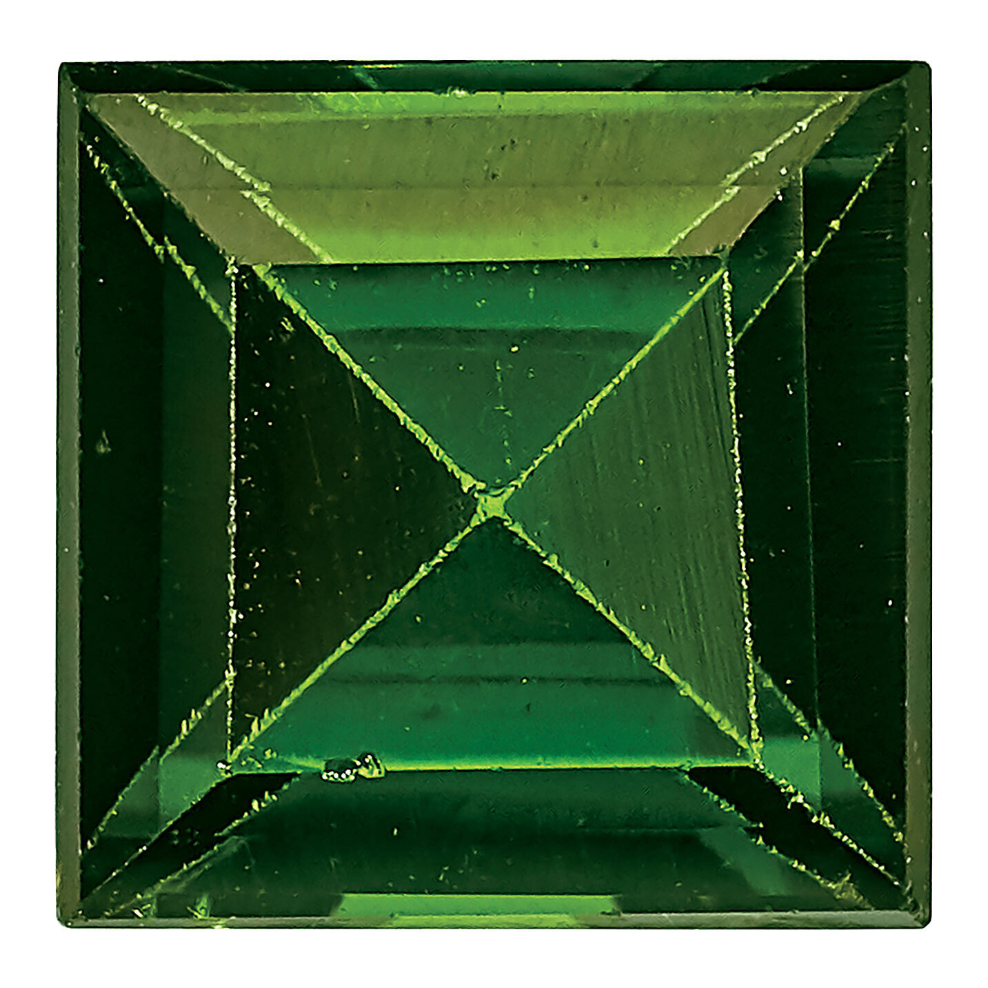 Green Tourmaline 4mm Square Step Cut AA Quality Gemstone GT-0400-SQS-AA