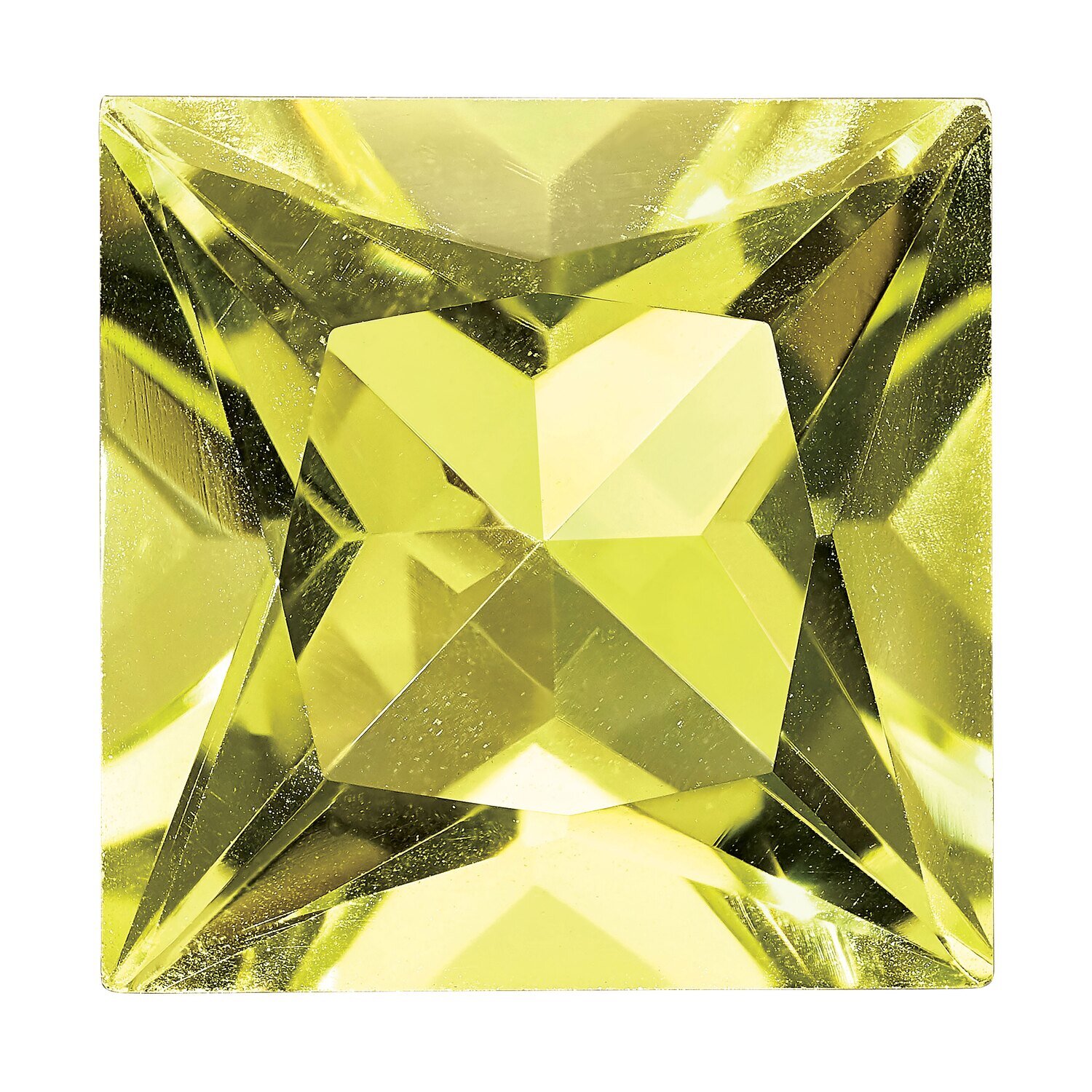 Lemon Quartz 7mm Princess AA Quality Gemstone LQ-0700-SQP-AA, MPN: LQ-0700-SQP-AA,