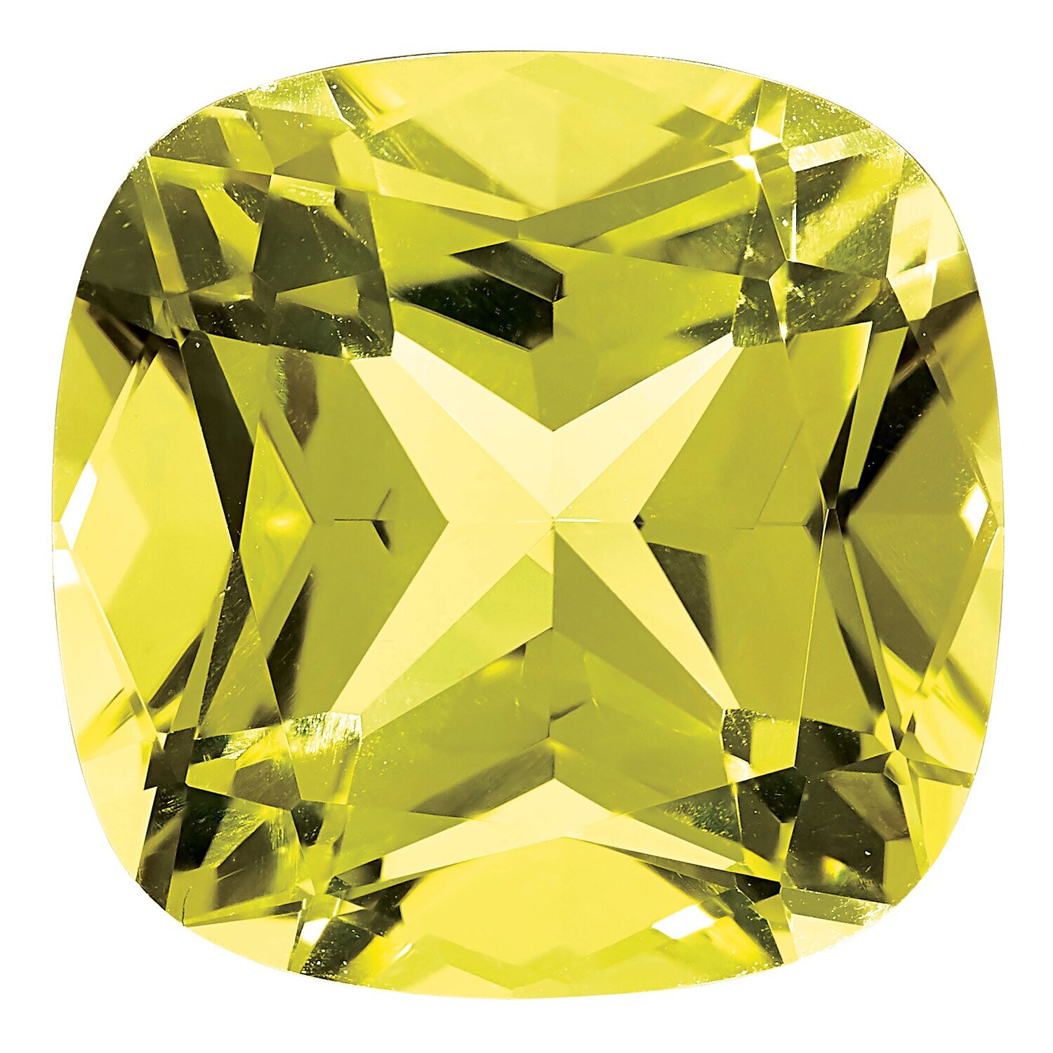 Lemon Quartz 8mm Square Cushion AA Quality Gemstone LQ-0800-CUF-AA, MPN: LQ-0800-CUF-AA,