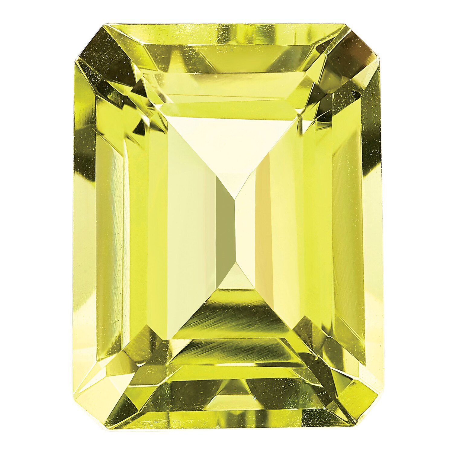 Lemon Quartz 10X8mm Octagon Emerald Cut AA Quality Gemstone LQ-1008-OCE-AA, MPN: LQ-1008-OCE-AA,