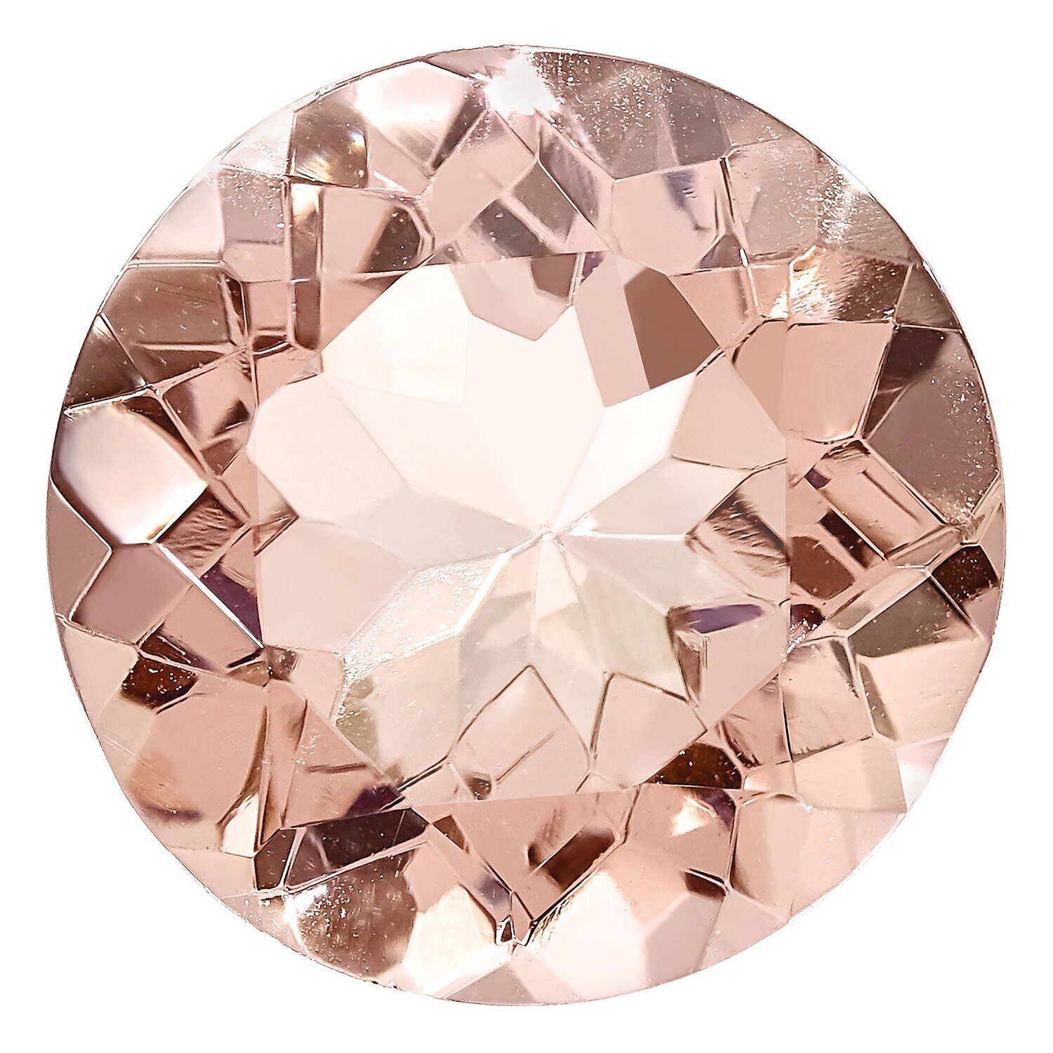 Morganite 45mm Round AA Quality Gemstone MG-0450-RDF-AA, MPN: MG-0450-RDF-AA,