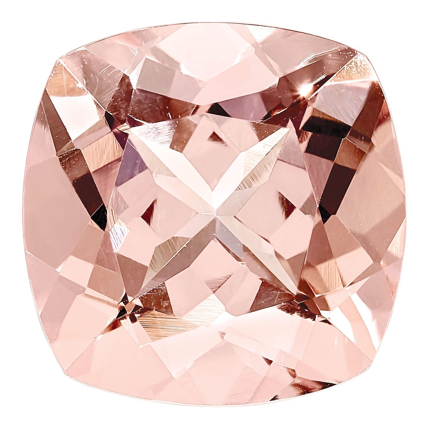 Morganite 8mm Square Cushion AA Quality Gemstone MG-0800-CUF-AA, MPN: MG-0800-CUF-AA,