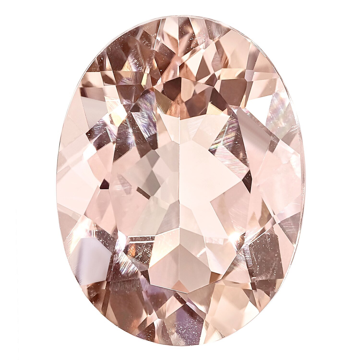 Morganite 10X8mm Oval AA Quality Gemstone MG-1008-OVF-AA, MPN: MG-1008-OVF-AA,