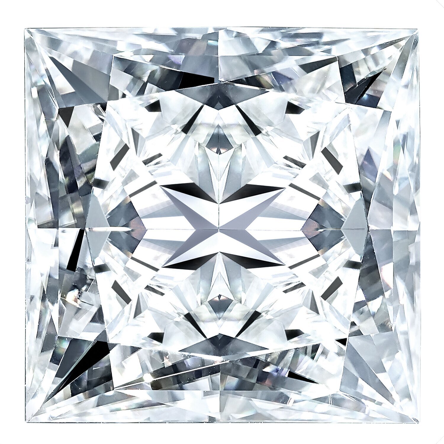 Moissanite Pure Light E F Color 2.5mm Square Brilliant Gemstone MT-0250-SQB-QP