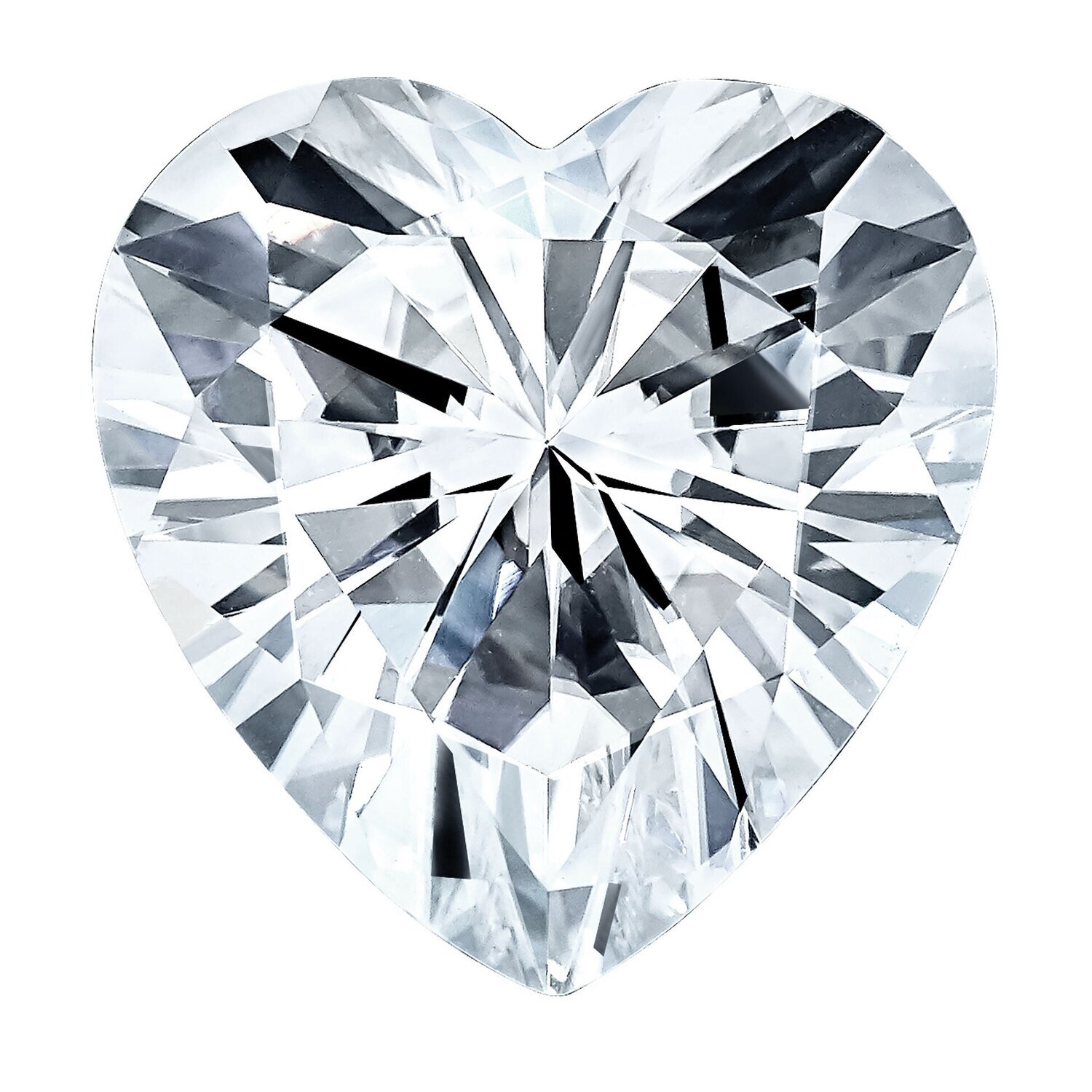 Moissanite Pure Light E F Color 5mm Heart Faceted Gemstone MT-0500-HTF-QP, MPN: MT-0500-HTF-QP,