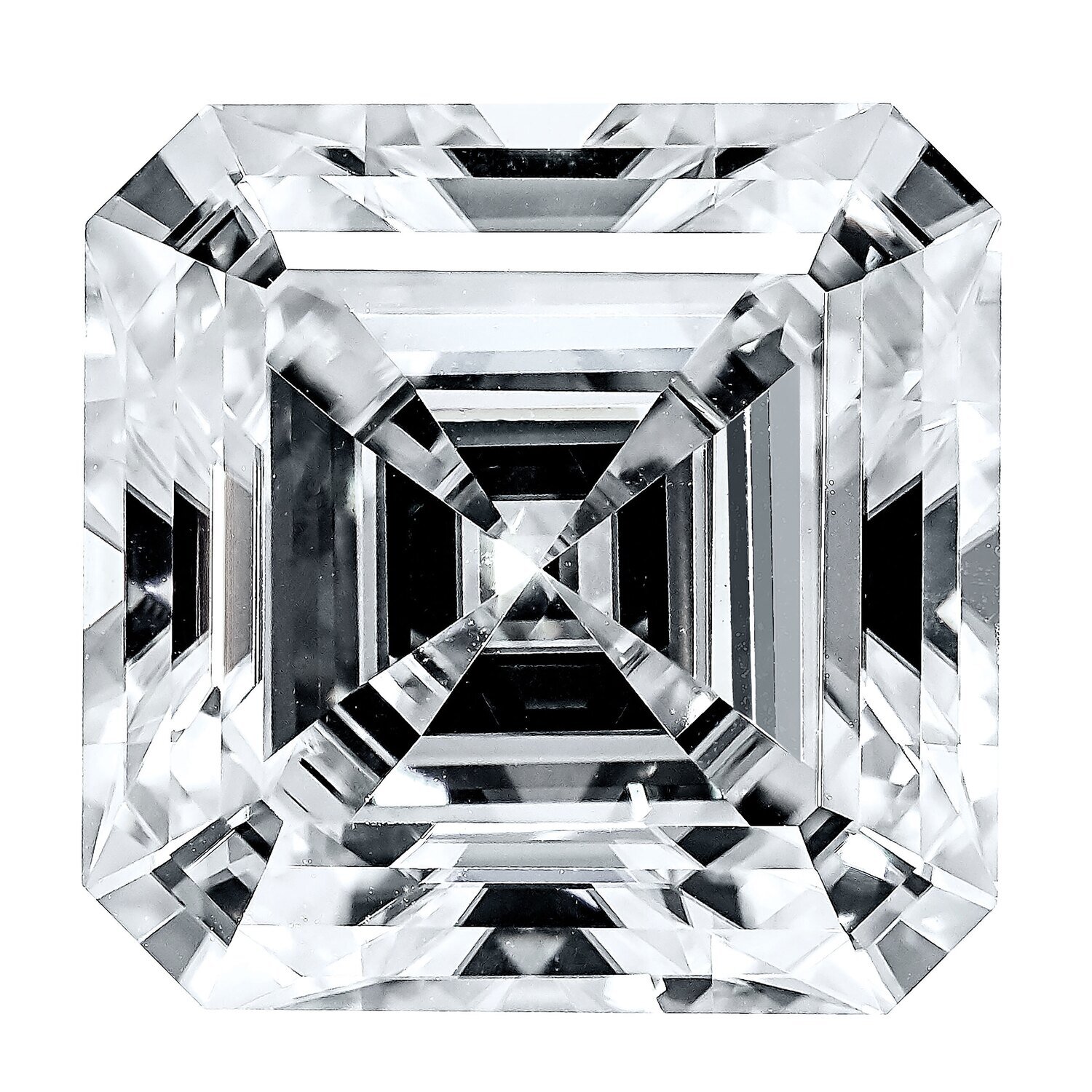 Moissanite Pure Light E F Color 8mm Asscher Cut Gemstone MT-0800-ASH-QP, MPN: MT-0800-ASH-QP,