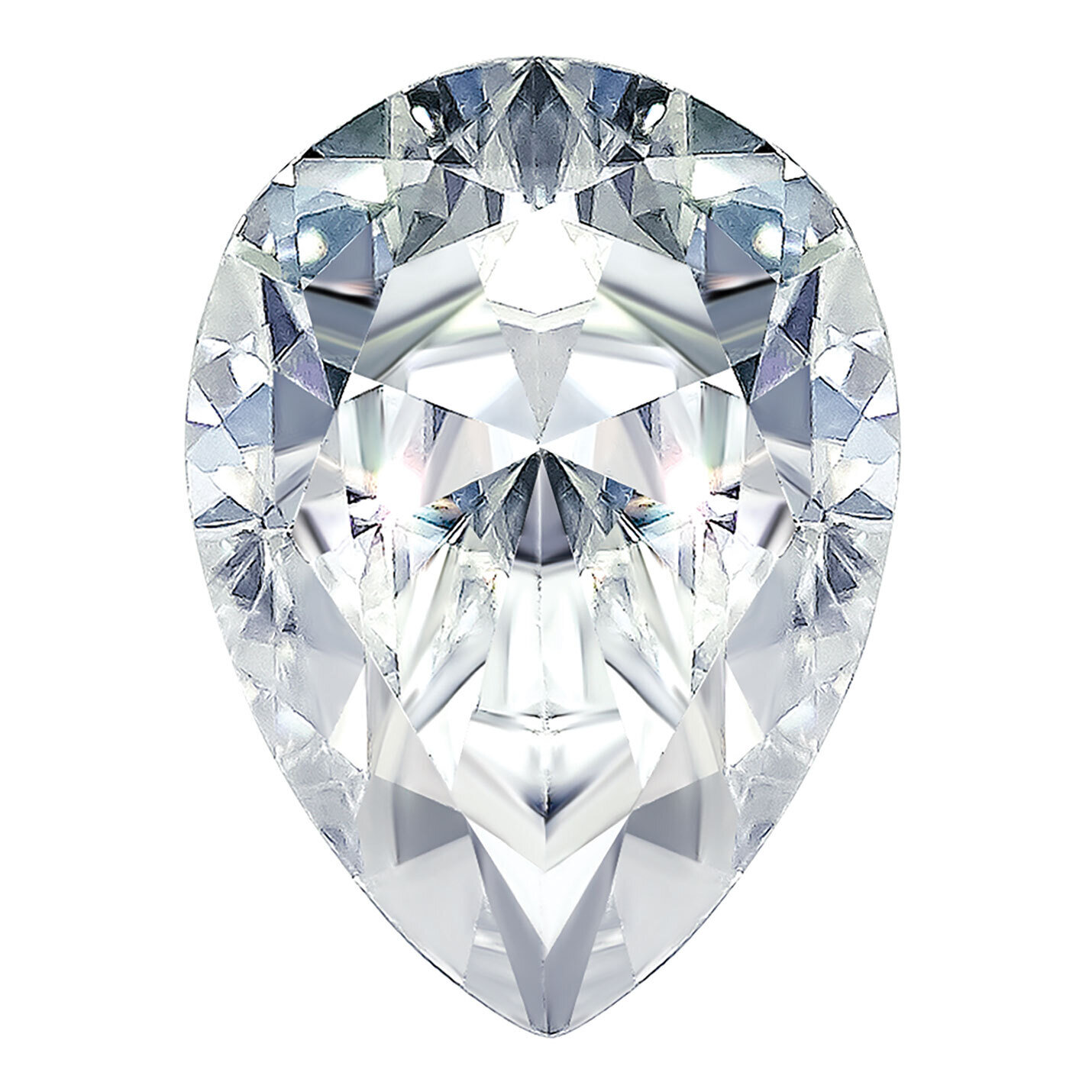 Moissanite (Ce) Pure Light E F Color 15X10mm Brilliant Pear Gemstone MT-1510-PSF-QP, MPN: MT-1510-P…