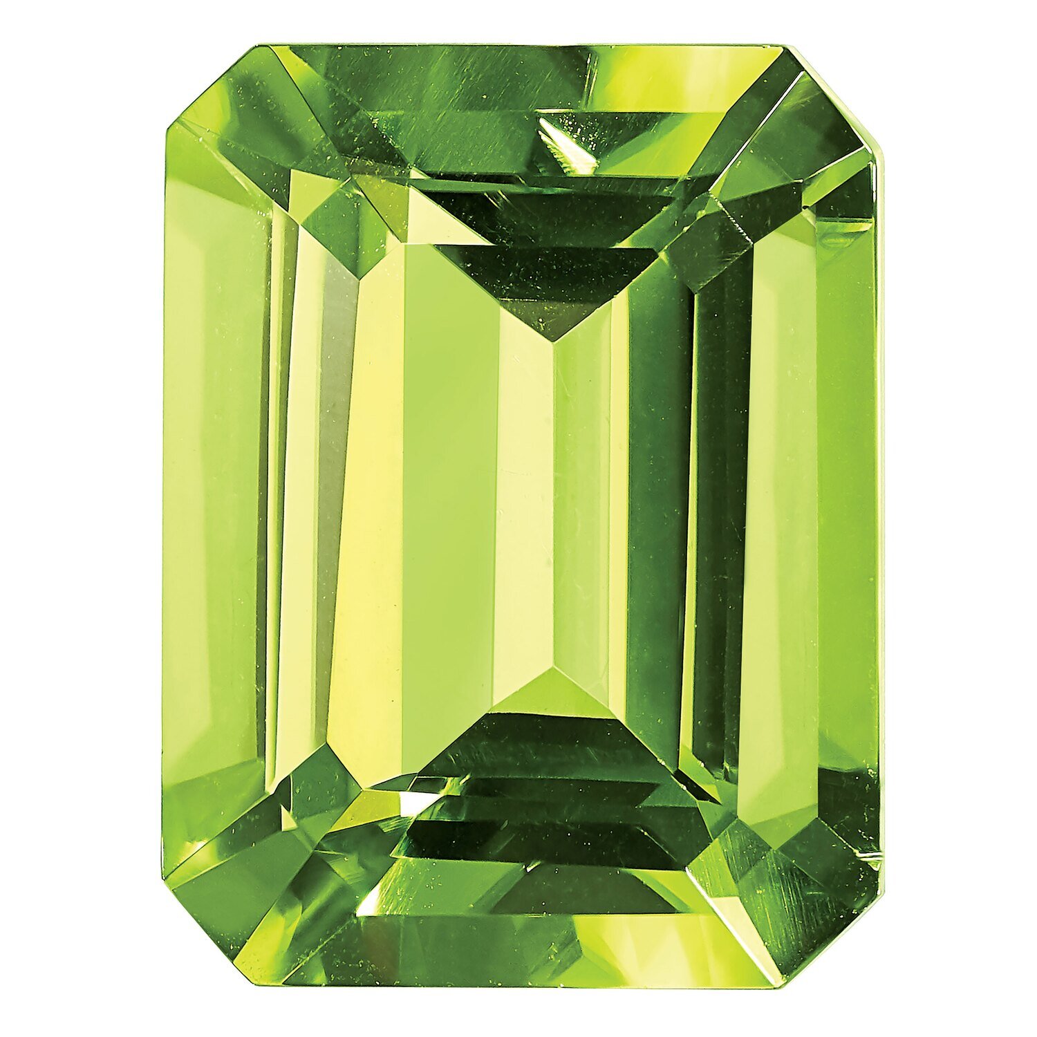 Peridot 6X4mm Emerald Cut AA Quality Gemstone PE-0604-OCE-AA
