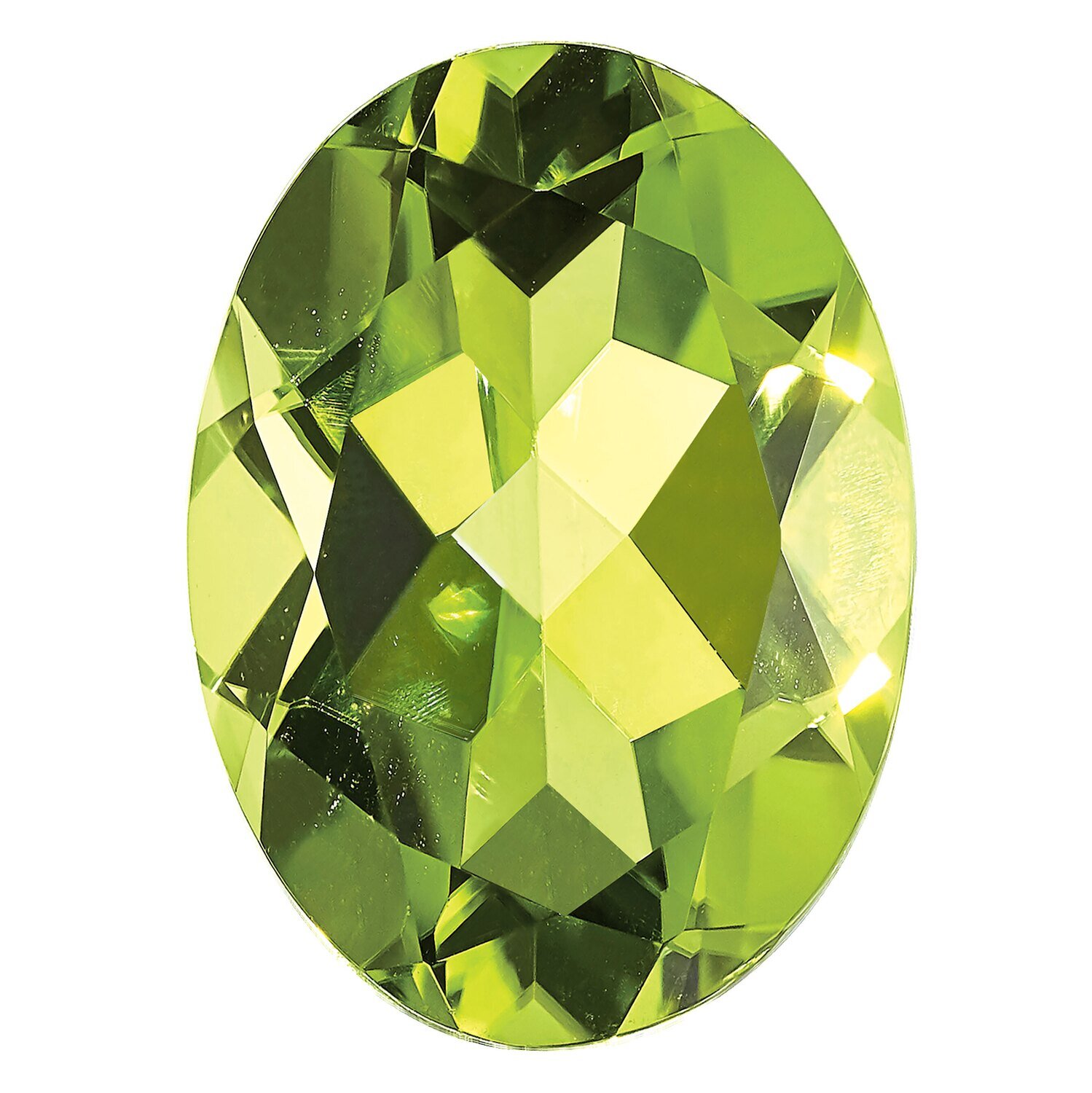 Peridot 10X8mm Oval AA Quality Gemstone PE-1008-OVF-AA